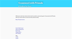Desktop Screenshot of crosswordswithfriends.net